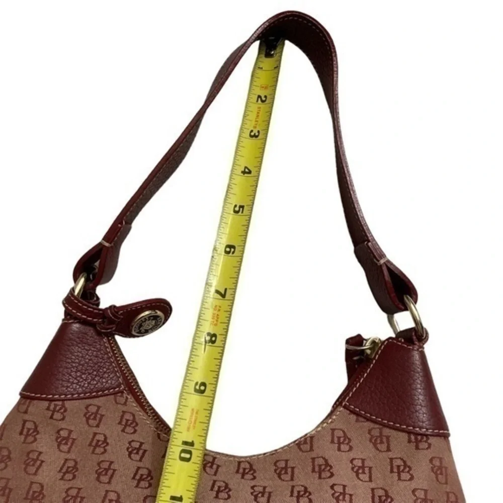 Dooney and Bourke red signature db hobo bag
